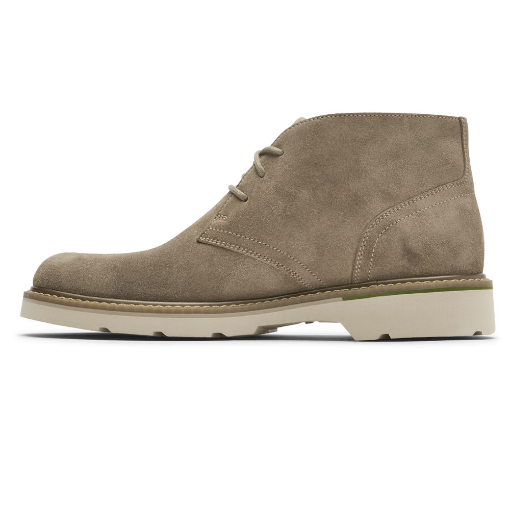 Botas Rockport Homem Promocoes Rockport Charlee Waterproof Chukka Cinzentas